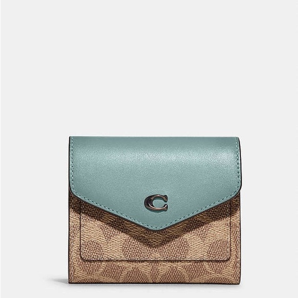 Coach Women's Light Blue and Brown Wallet - Picture 2 of 4